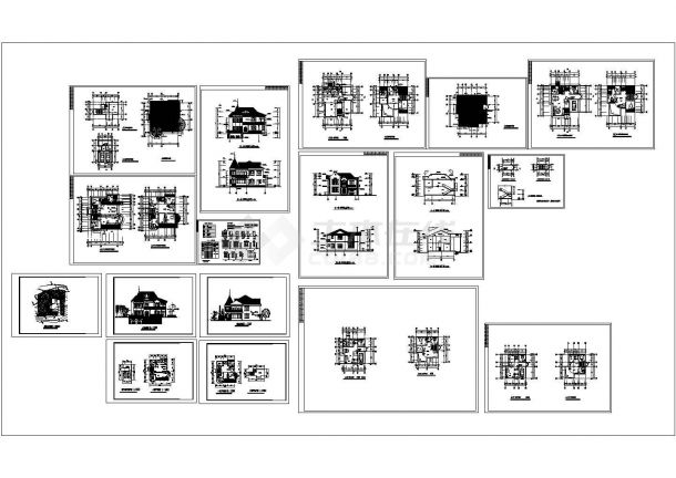 四套经典的别墅施工图-图一