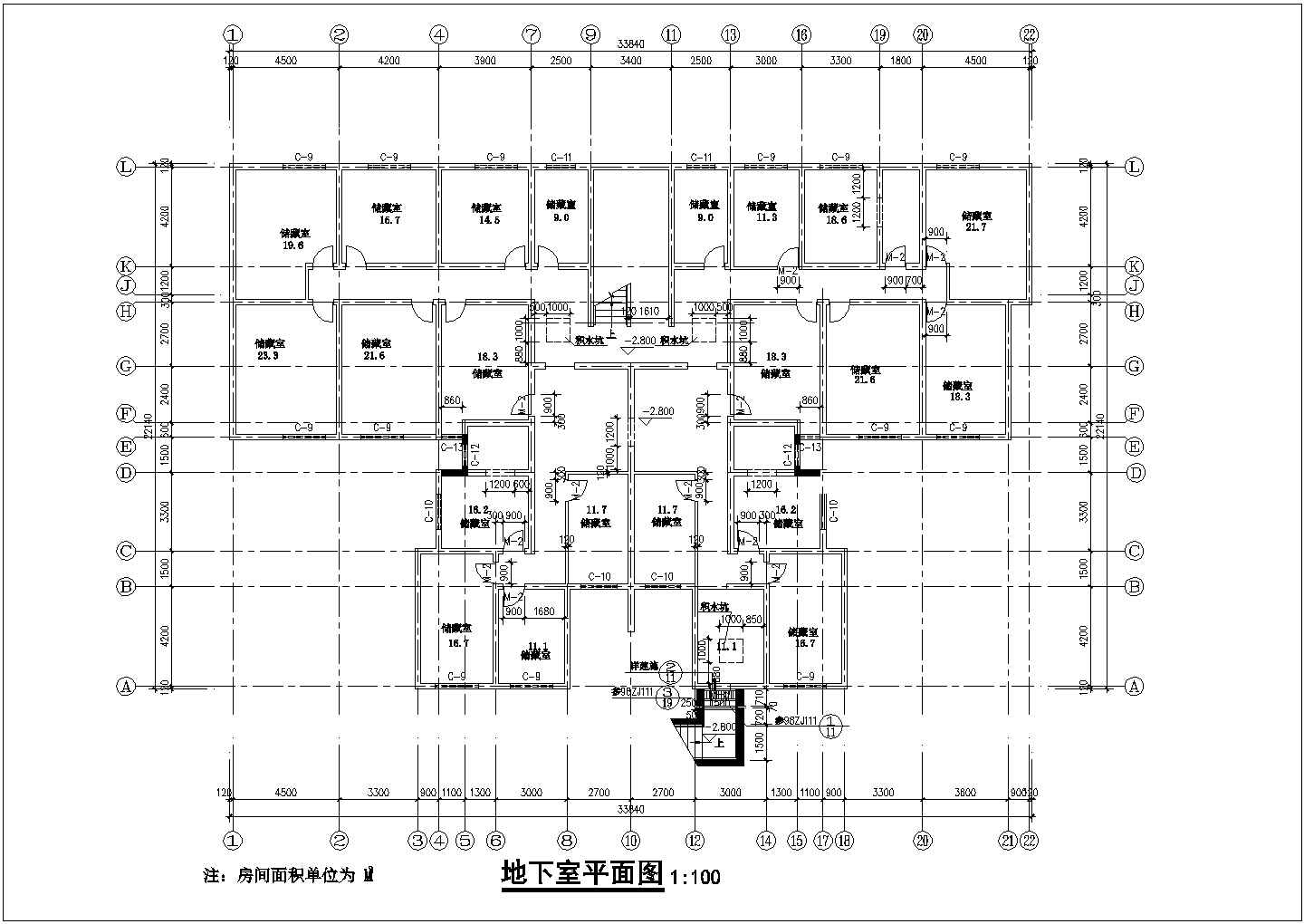 6层多层住宅楼建筑平面图CAD图纸