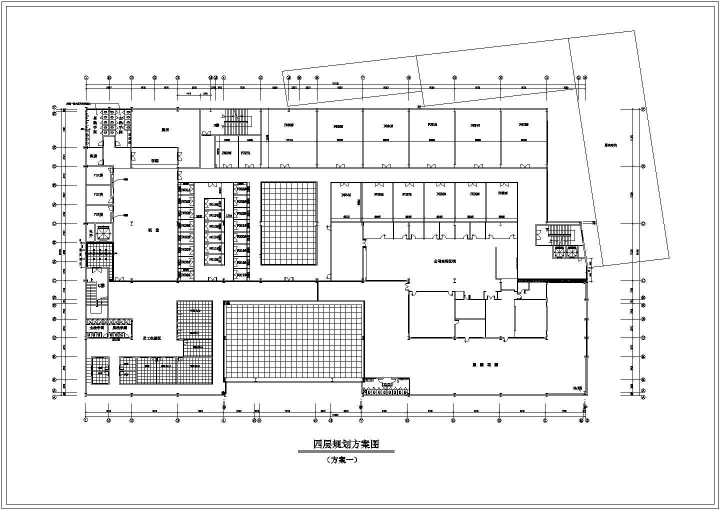 某地商场平面建筑设计方案图(共3张)