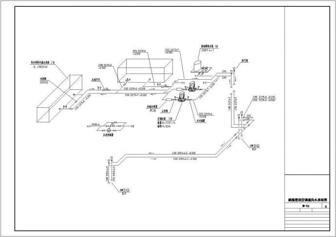 某办公大厦暖通中央空调系统cad全套施工设计图_图1