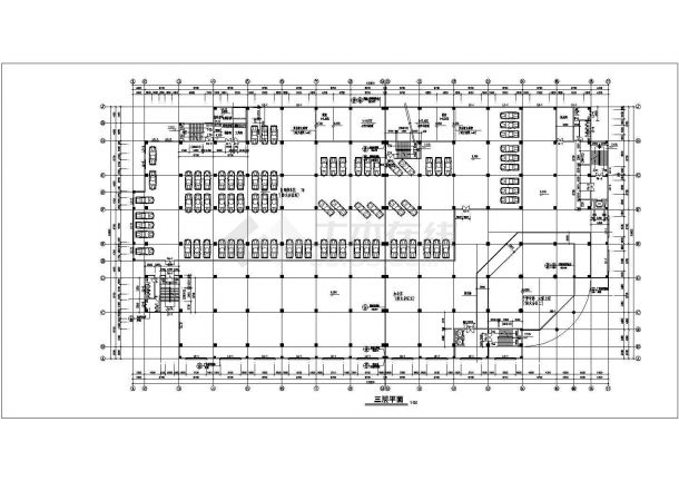 某地大型商业大厦建筑施工CAD图-图二