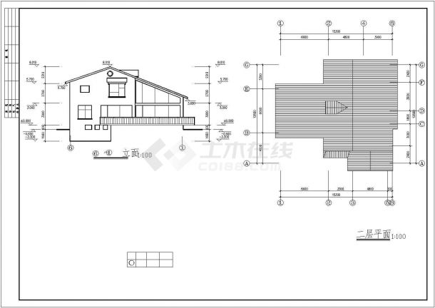 某地小型简单山地别墅建筑设计方案图-图一