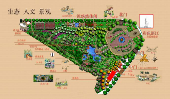 湛江某公园的初步设计_图1