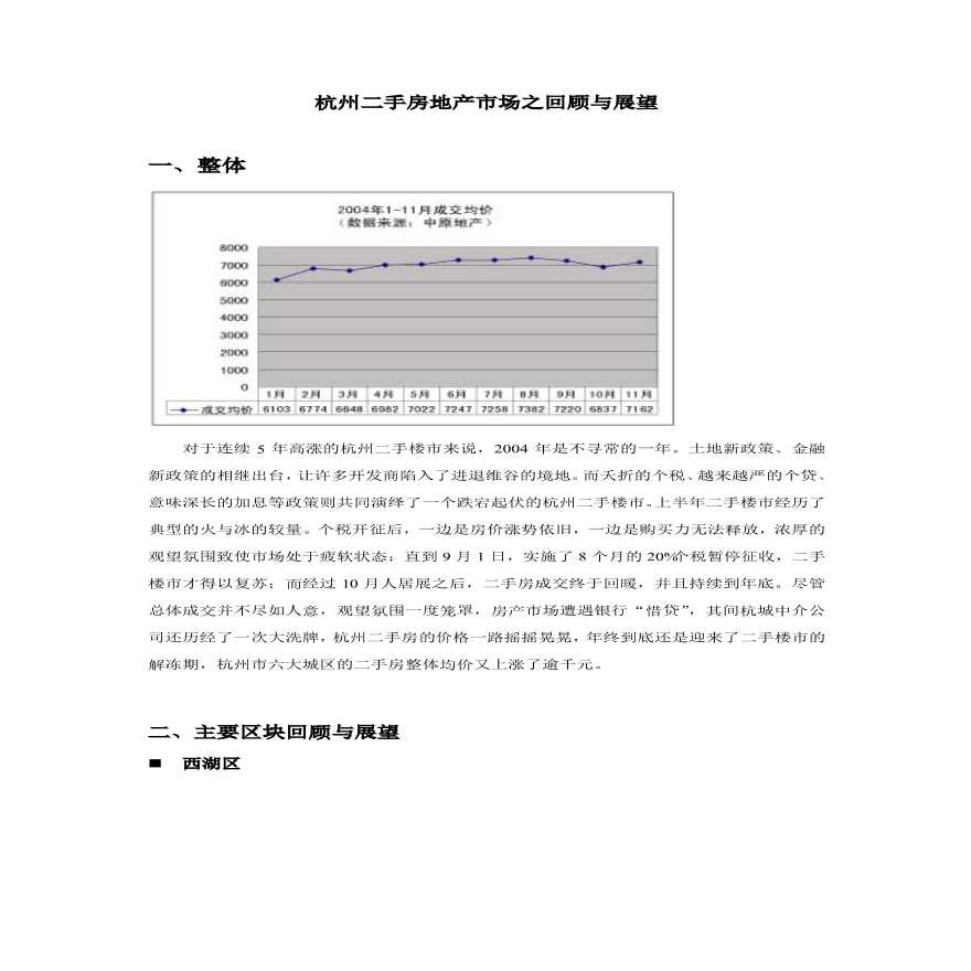 2004杭州二手房市场回顾和展望.pdf-图一