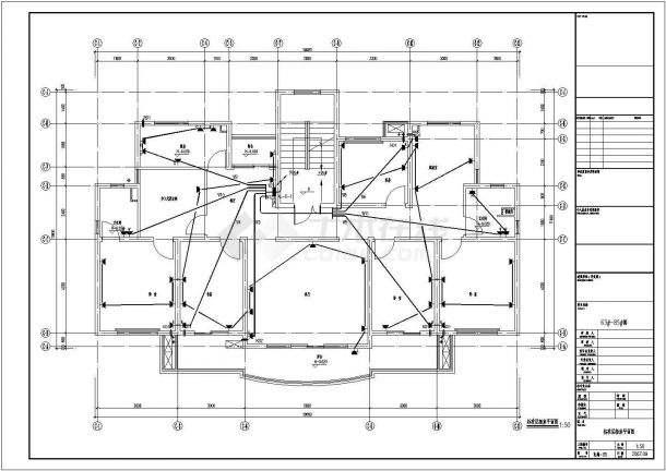 某四层框架别墅电气施工图（全套）-图二