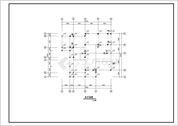 某地三层框架结构别墅结构施工图纸-图一