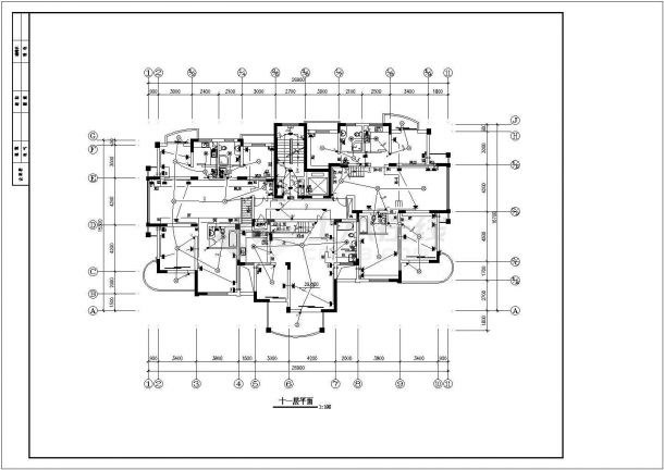 某地高级高层住宅楼电气及CAD施工图-图二