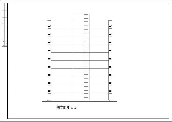 安徽省某城市点式小高层建筑方案图_图1