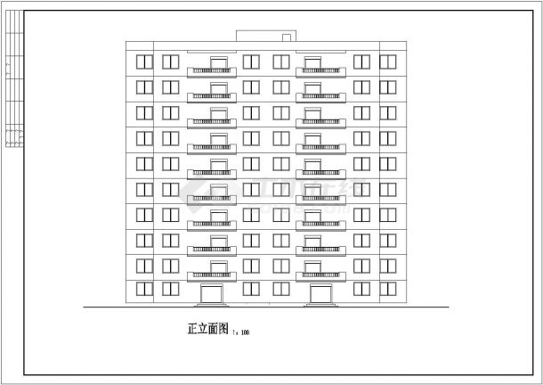 安徽省某城市点式小高层建筑方案图-图二