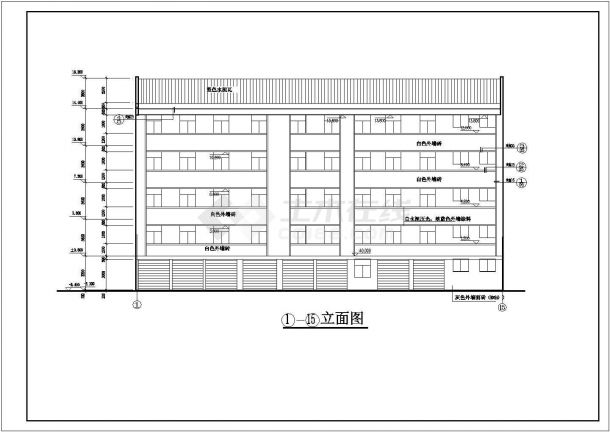 某地区卫生院四层综合楼建筑cad设计扩初图-图二