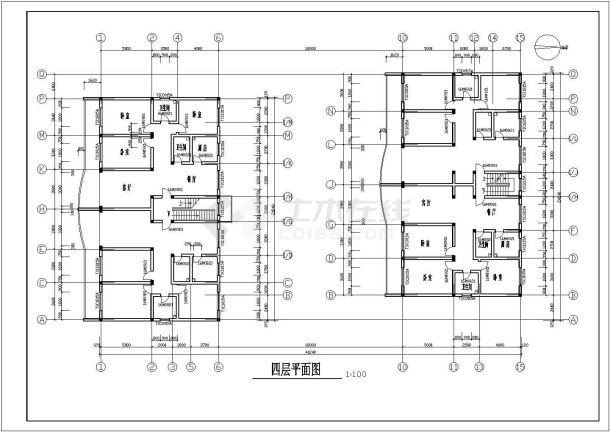 某地大型商住楼建筑施工图（含建筑说明）-图一