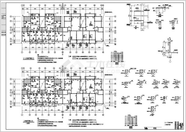 底层框架－抗震墙砌体住宅结构施工图-图二