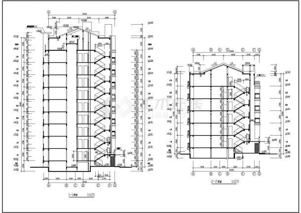 某小区多层住宅楼建筑施工图（共18张）-图二
