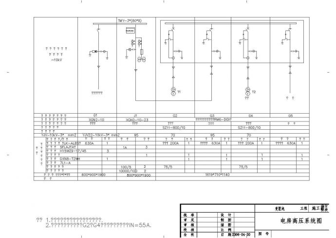 10KV有载调变配电工程设计方案全套CAD图纸_图1