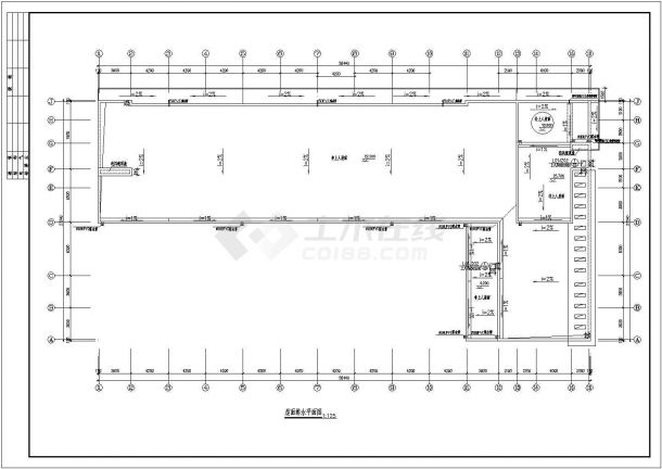 框剪结构商务楼建筑结构建筑设计CAD施工图-图一