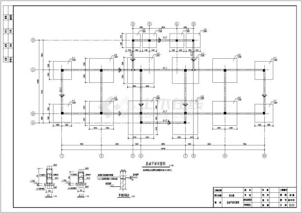 一套三层框架结构综合楼结构施工图-图二