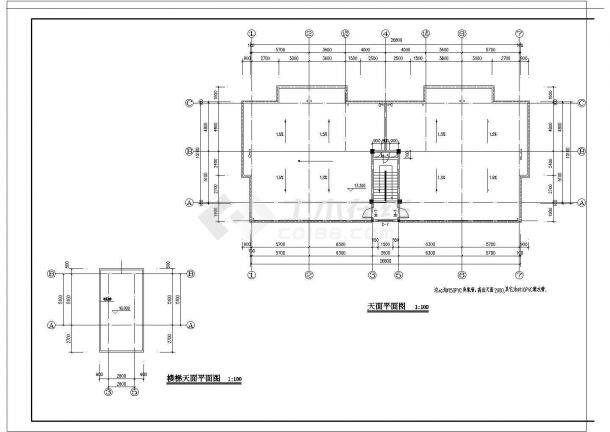 某地四层板式一梯二南梯住宅楼建筑施工图-图一