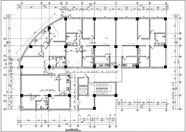 某地大型详细的商住楼建筑施工图（全套）-图二