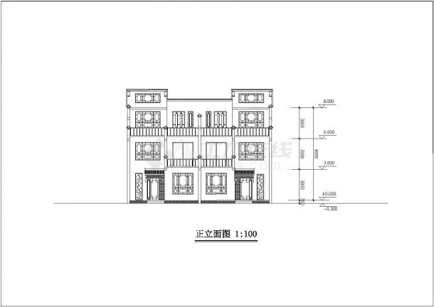 某地别墅建筑设计施工图（共15张）-图二