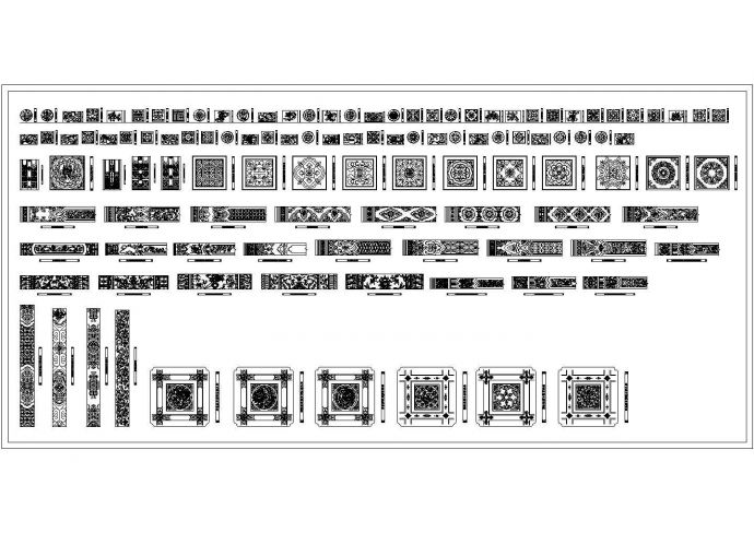 室内家装木制雕花CAD平面施工图_图1