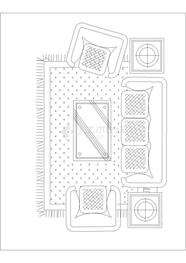 室内装修CAD常用素材图块之平面沙发-图二