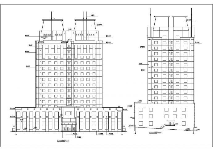某地高层商场及公寓综合楼建筑设计图_图1