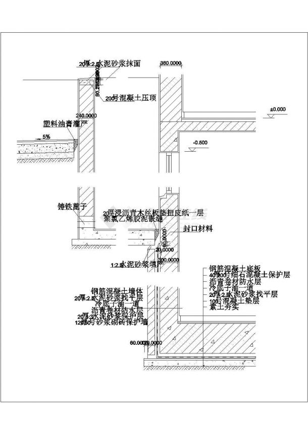  Detailed drawing of interior decoration wall corner building cad - Figure 1
