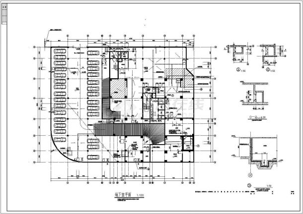 高层靠农村住宅楼建筑平面施工图纸-图一