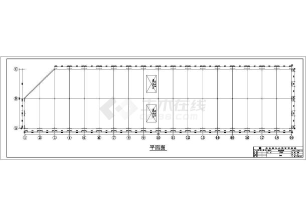 某金属市场24米跨门式刚架结构施工图-图一