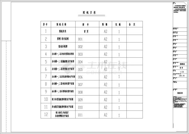 职工食堂、多功能厅电气设计方案CAD图纸-图二