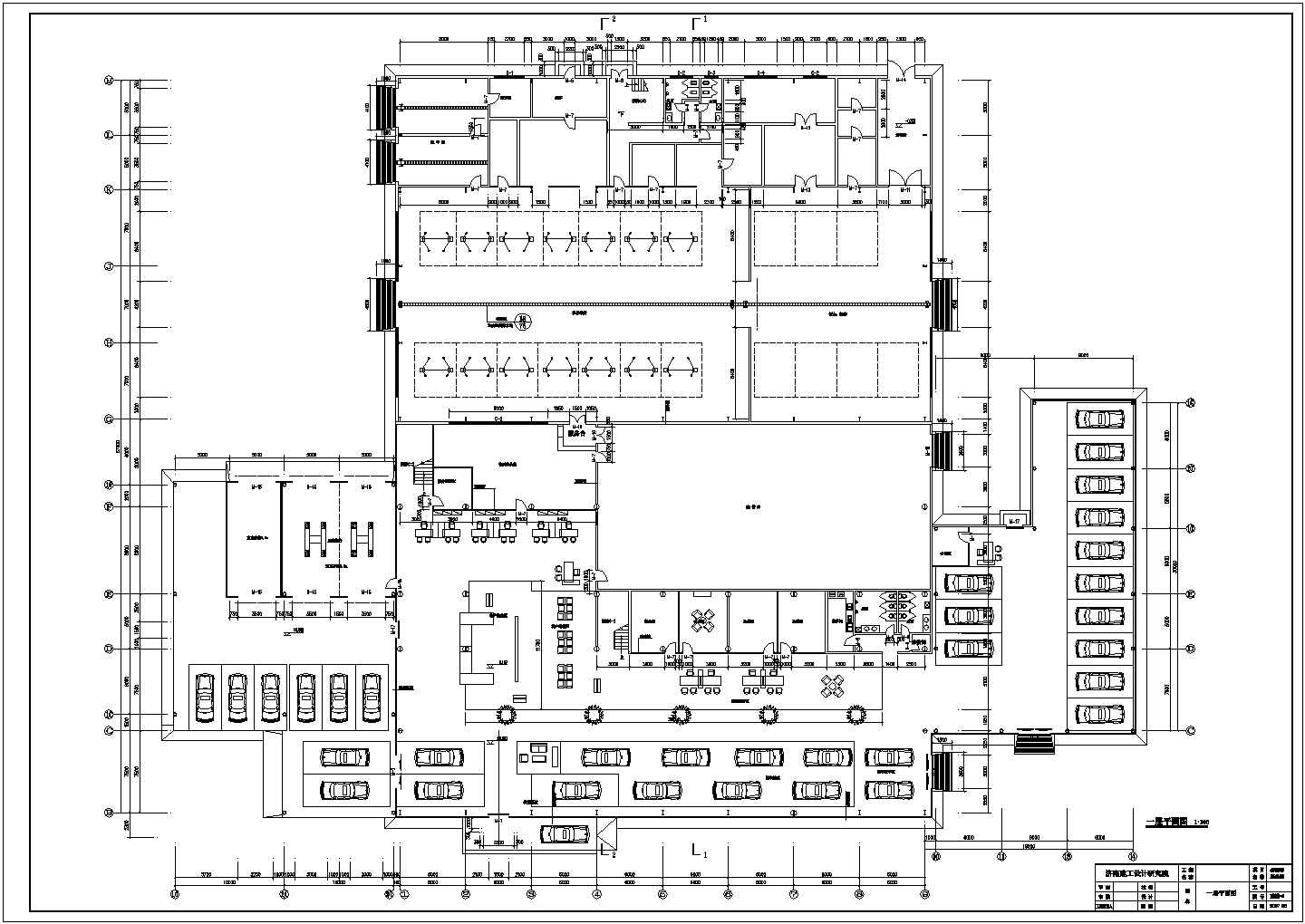 钢结构二层汽车4S店建筑设计施工图