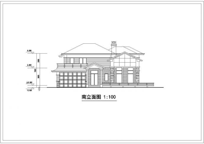 某现代化风格别墅建筑设计施工图纸_图1