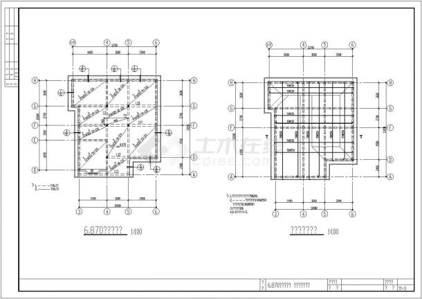 某地别墅结构建筑设计施工CAD图-图一