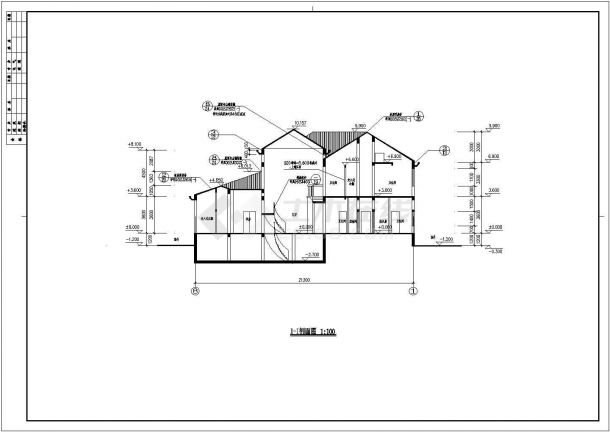 某太阳湖大花园A1型别墅建筑设计施工图-图一