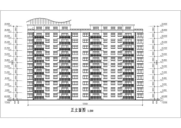 某小高层住宅楼建筑设计施工图（共6张）-图二