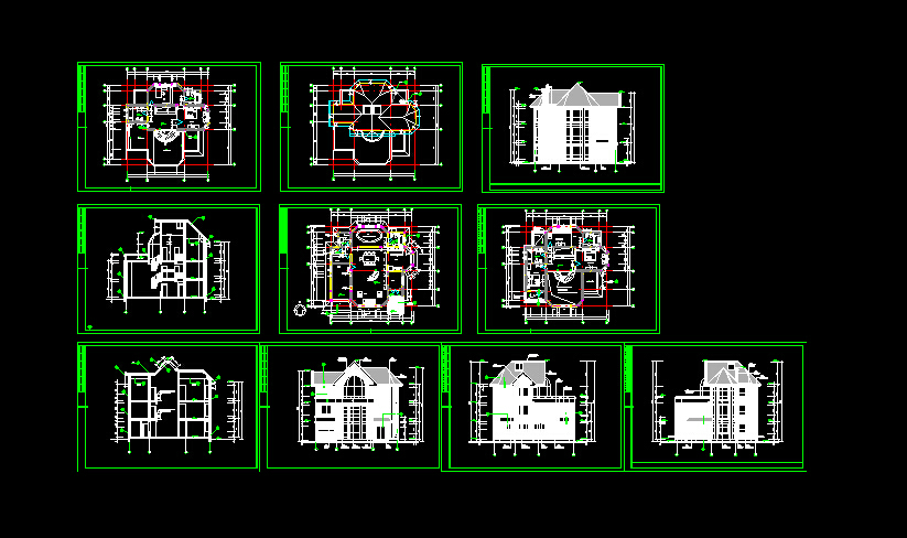 某地达华庄园别墅建筑设计图（共30张）