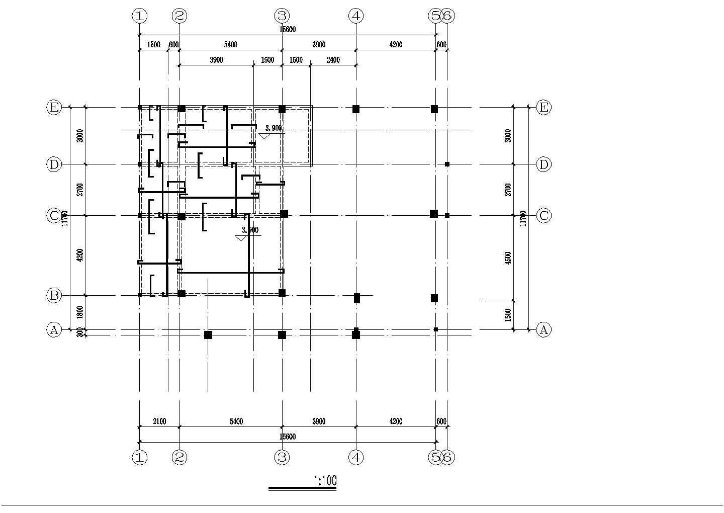 某地错层别墅建筑结构施工图（共24张）