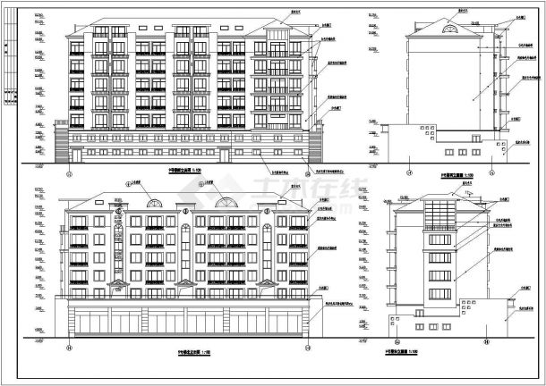 某地多层住宅楼建筑设计施工图（共4张）-图一