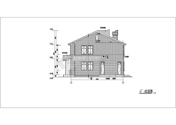 某地京龙花园别墅建筑施工设计CAD图纸-图一