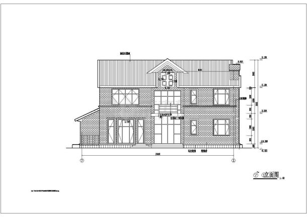 某地京龙花园别墅建筑施工设计CAD图纸-图二