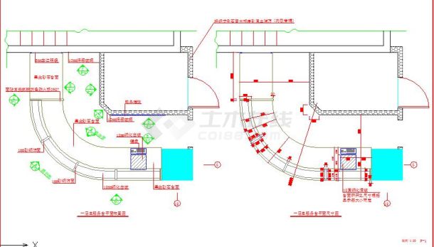 某地区酒店服务台建筑装修设计施工图-图一