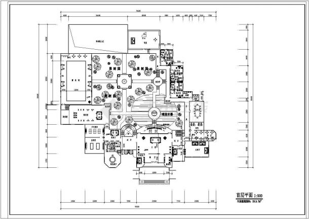 某地大型豪华别墅建筑图纸（共6张）-图一