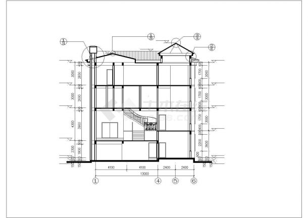 某地小型别墅建筑施工图（共11张）-图一