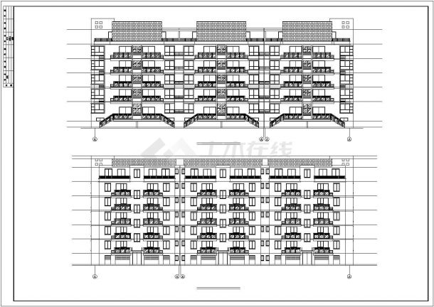 某六层住宅楼建筑设计施工图（共11张）-图二