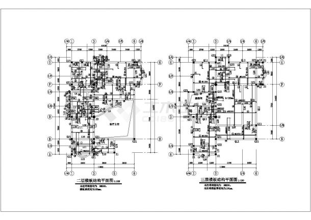 某三层别墅结构模型建筑CAD设计图纸-图一