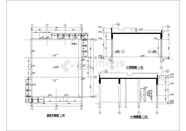 某地区大型公共厕所建筑图（全集）-图一