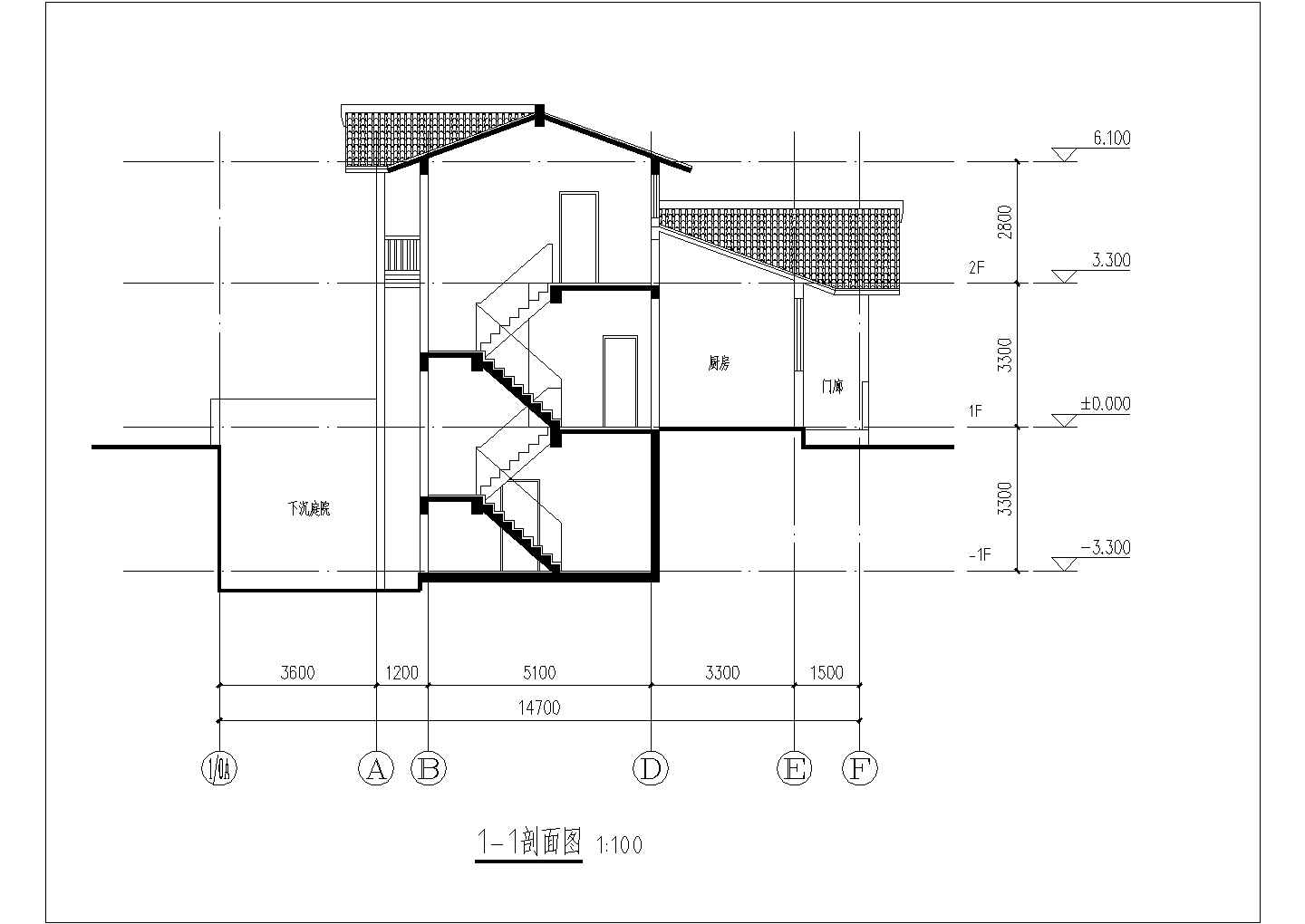 某地日式别墅建筑CAD设计施工图纸