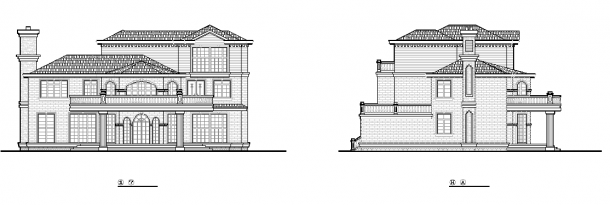 别墅A建筑设计方案图纸（共5张）-图一