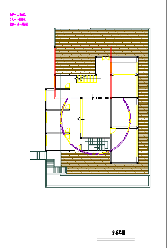 某二层坡道别墅建筑CAD设计图纸_图1