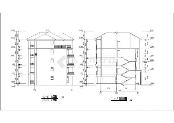 某五层小区独栋住宅楼建筑设计方案-图二